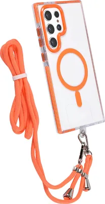 Produktbild von TUNIQ Galaxy S24 Ultra Back cover case - neck cord - magsafe - Orange