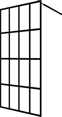 Produktbild von vidaXL Duschwand für Walk-in Dusche Mattes Sicherheitsglas 80x195 cm