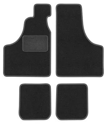 Imagen del producto de Alfombrillas de moqueta para Fiat 126P 1973-2001 – juego de 4 piezas, gris grafito, a medida – Wielganizator LUX
