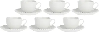 Productafbeelding van La Porcellana Bianca set van 6 theekopjes met schotel 200 ml P002800160Z
