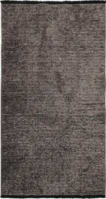 Immagine prodotto di Tappeto in cotone a tessitura piatta in nero e antracite chiaro 80x150