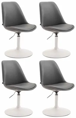 Produktbild von 4er Set Esszimmerstühle Maverick W Kunstleder grau