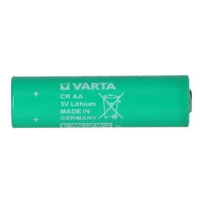 A single Varta CR AA 3V Lithium battery is shown against a white background.