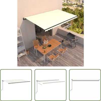 Produktbild von The Living Store Markise Automatisch Einziehbar 500x300 cm Creme