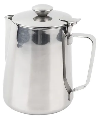 Obrázek produktu pro Nádoba na napěnění mléka/hrnek na kávu z nerezové oceli s víkem pro latte art, 1000 ml