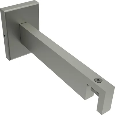 Produktbild von Interdeco Träger mit Abstand 13,5 cm / Wandhalterung für Gardinenstangen 14 x 35 mm, 1-läufig Edelstahl-Optik, Typ Smartline