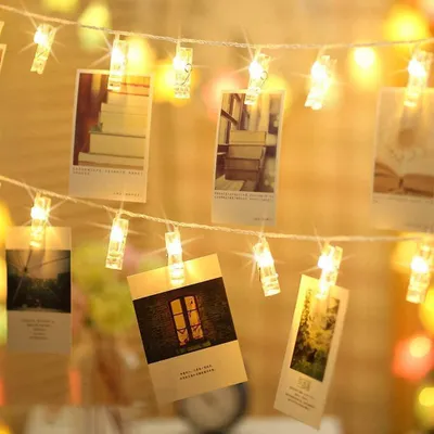 Productafbeelding van Lichtsnoer Batterij - 20 leds binnen kinderkamer - LED lichtketting warm wit