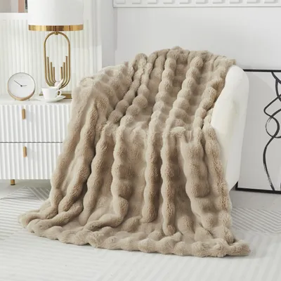 Image de Omgoods - Couverture en polaire douce avec un adorable motif de lapin