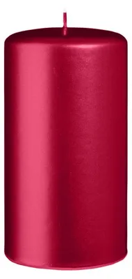 Produktbild von Stumpenkerzen Metallic Matt Weihnachtsrot Rot 150 x Ø 80 mm, 6 Stück