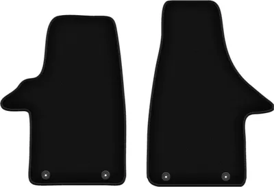Image de Wielganizator Tapis avant de sol velours sur-mesure pour Volkswagen Transporter T5 (2003-2015, dostawczy) noir, jeu 2 pièces, fixations