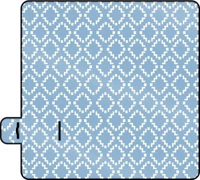 Produktbild von Famanu Picknickdecke wasserdicht 200 x 200 cm - Strand & Camping - Tragbar & Wasserabweisend - Blau