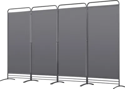 A four-panel room divider is shown against a white background.