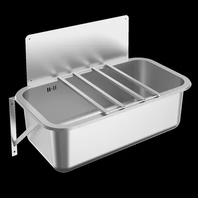 Produktbild von KWC Mehrzweckbecken, SIRIUS, Edelstahl, 800x260x450 mm, Klapprost und Spritzwand