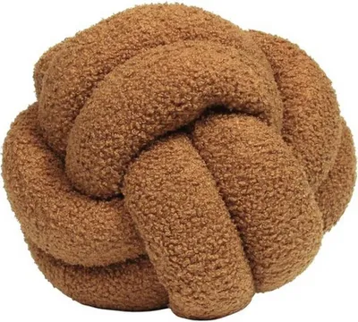 Productafbeelding van Furn - Verknotte kussen "Boucle", fleece RV2522 (één maat) (gemberkleurig)