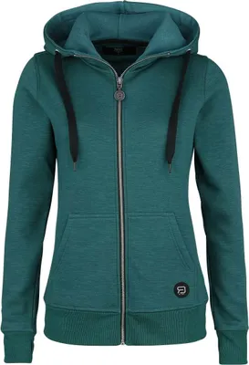 Produktbild von RED by EMP Damen petrol-farbende Kapuzenjacke XXL