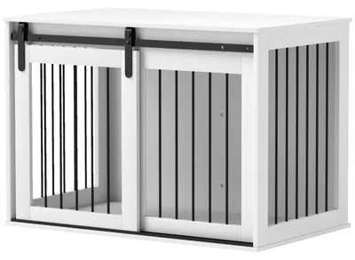 Zdjęcie produktu dla Klatka dla dużych psów | Kolor: biały | Wymiary: 58x98x61 cm