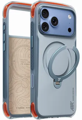 Imagen del producto de Funda para iPhone 18 Pro / 17 Pro, marca Torras, modelo Ostand Q3 Air Pro, con MagSafe, color azul