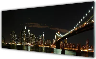 Produktbild von Acrylglasbilder 125x50 Wandbild Druck Brücke Stadt Architektur