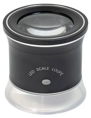 Produktbild von Lindner S7192 UV/LED-Aufsetzlupe, Vergrößerung 30x, mit wiederaufladbarem Akku