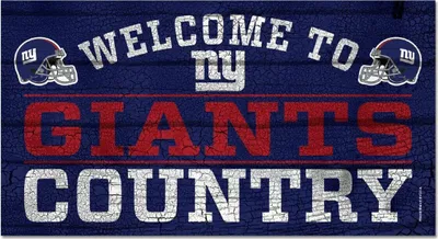 Produktbild von NFL New York Giants Welcome to Country Wood Sign Holzschild Holz 61x33cm