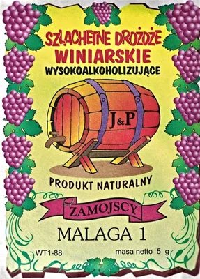 Produktbild von HUGBERT Weinhefe MALAGA 1, für Weiß- Rotweine, 100% natürlisches Produkt, Hefe, 1 Stück