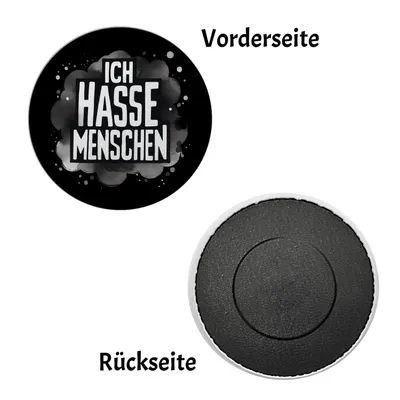 Produktbild von Ich hasse Menschen Magnet rund