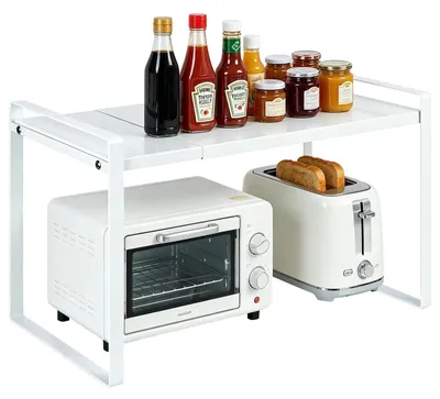 Image de Étagère extensible - Organisateur de cuisine en acier inoxydable