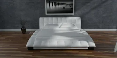 Produktbild von Wasserbett Bett Betten Komplett Lederbett Polsterbett mit Matratze  Neu SANTANA
