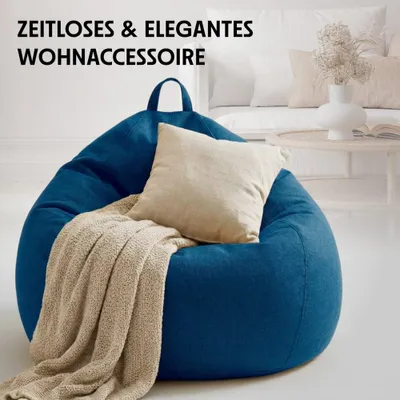 Produktbild von URBANARA Sitzsack 185l blau Basic-Comfort
