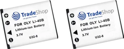 Produktbild von 2x Trade-Shop Kamera Li-Ion Akku 950mAh für Praktica Luxmedia 1404 14Z5 14Z51 14Z80S 16Z51 16Z52 Rollei CL312 CL320