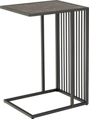 Produktbild von Beistelltisch >Strington< in schwarz, MDF, Stahl - 35x63x43cm (BxHxT)