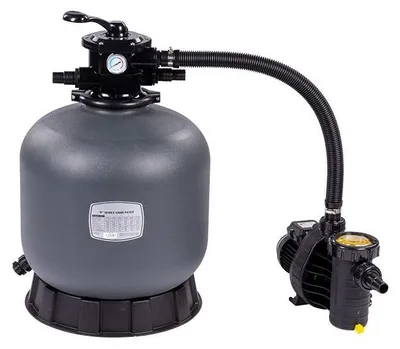 Produktbild von Azuro 9 Sandfilteranlage – Poolfilter 9 m³/h für Pools bis 55 m³ mit 85 kg Filtersand und 6-Wege-Ventil