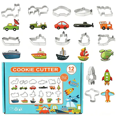 12er-Set Transport-Ausstechformen aus Edelstahl, 3,1–9,5 cm