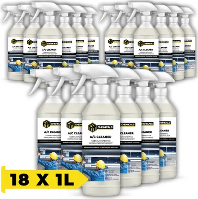 Produktbild von MRM CHEMICALS Klimaanlagenreiniger Desinfektion Spray 1L, Klimadesinfektionsmittel Air Conditioner Cleaner Schimmelentferner, Beseitigt Lästige Duft x18