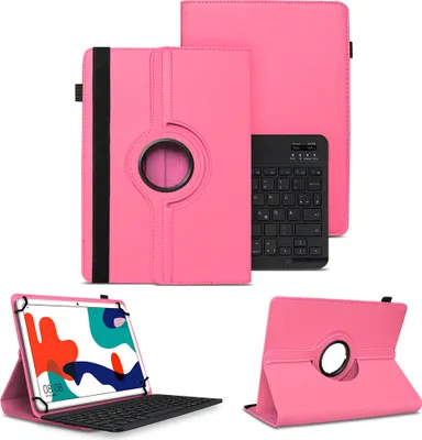 Produktbild von Schutzhülle Huawei MatePad 10.4 Hülle Tablet Tasche QWERTZ Bluetooth TastaturFarben:Pink