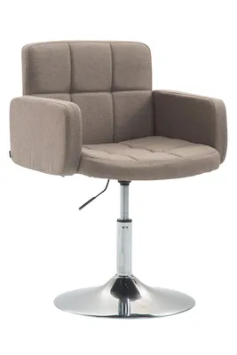 Productafbeelding van CLP Lounger Los Angeles: Stof loungefauteuil met trompetvoet, kleur taupe