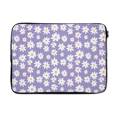 Produktbild von MuchoWow® Laptop Hülle 13 Zoll Sommer - Blumen - Lila Laptoptasche - Laptophülle - Sleeve - Rundumschutz