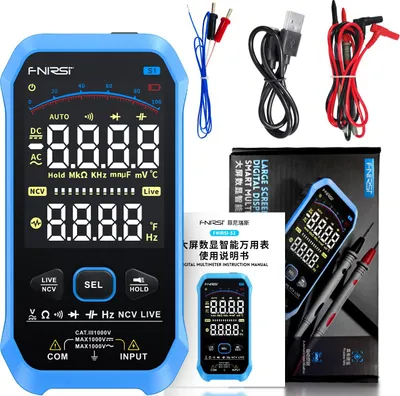 Obrázek produktu pro Inteligentní digitální multimetr měřič napětí proudu Fnirsi S1 s LCD displejem