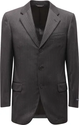 Produktbild von 0413AU abito uomo BURBERRY man pinstripes wool suit grey
