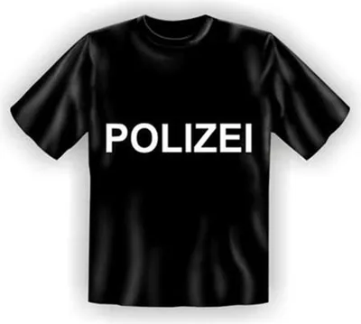 Produktbild von Polizei T-Shirt, Größe XXL, aus 100% Baumwolle, Standard 100