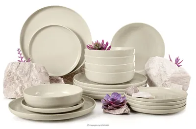 Produktbild von Tafelservice Konsimo Victo 18-teilig für 6 Personen Beige Keramik
