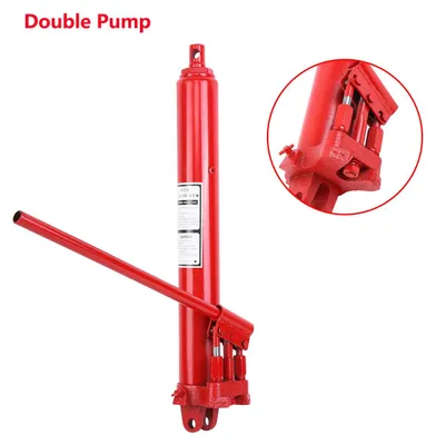 Produktbild von Hydraulischer Wagenheber 8 t - Lange Ausführung - Doppelpumpe - Manuell - Stahlkonstruktion - Für Autoreparaturen - Garagenwerkzeug