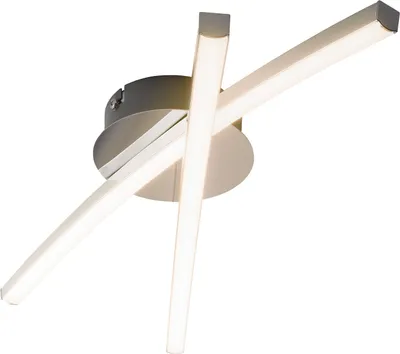Produktbild von LED-Deckeneleuchte - Chromfarben - Metall - 2-flammig - B 50 cm