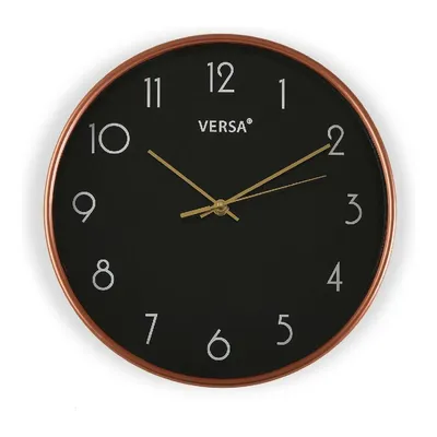 Immagine prodotto di Orologio da parete deversa in plastica nera 4 x 30 x 30 cm