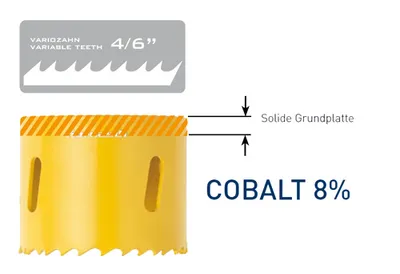 Zdjęcie produktu dla Otwornica Karnasch bimetal kobalt 8% długość robocza 38mm d=43mm