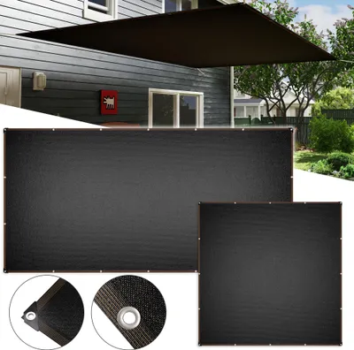 Produktbild von XINZI Sonnenschutznetz Quadratisch, Schattenspender Atmungsaktiv, UV Schutz mit Befestigungsseilen für Terrasse und Garten (4x4m, Anthrazit)