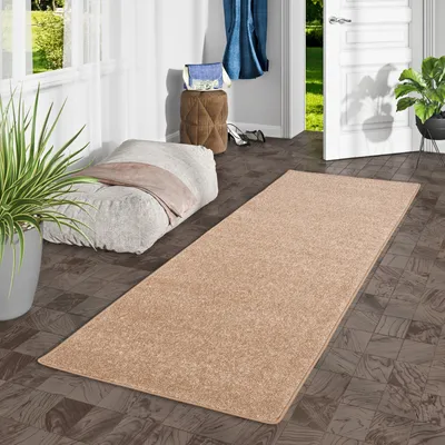 Produktbild von Hochflor Langflor Teppich Läufer Cottage Natur, Größe:80x240 cm