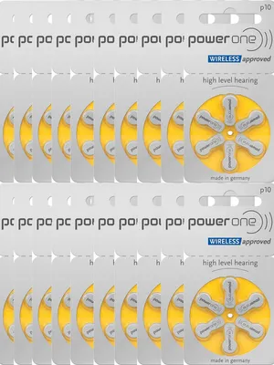 Produktbild von Hörgerätebatterien PowerOne Typ 10 - 20 Blister (120 Batt.)
