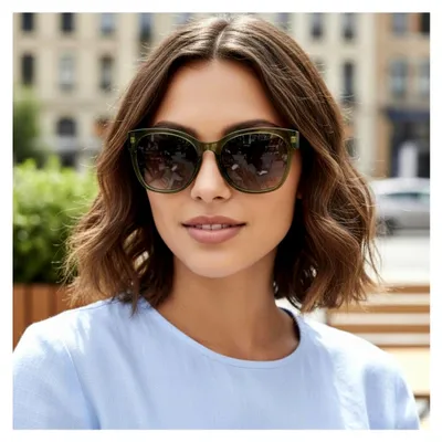 Produktbild von Vintage Cat Eye Sonnenbrille für Damen - Polarisiert, Groß, UV400 Schutz, Retro Shades