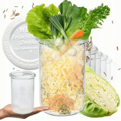Produktbild von Weck MOLD Glas 1050 ml Słoiki z Kunststoffdeckel 6 Stück